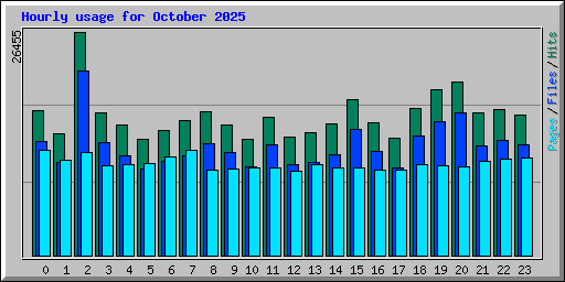 Hourly usage for October 2025
